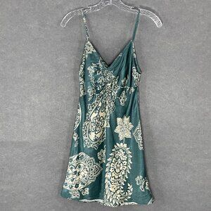 Zara Teal and Cream Floral Dress